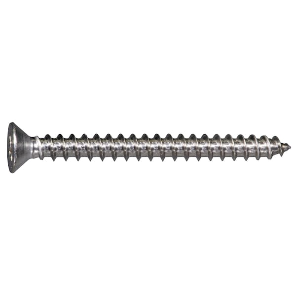 Midwest Fastener Sheet Metal Screw, #10 x 2 in, 316 Stainless Steel Flat Head Phillips Drive, 10 PK 932315 - main